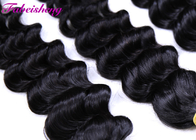 8A Loose Wave Virgin Indian Curly Hair Extensions Thick Bottom 10&quot; - 40&quot;