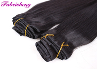 Double Drawn Human Clip In Hair Extensions For Short Hair Full Cuticles
