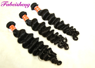 Loose Wave Virgin Indian Hair , Indian Curly Hair Extensions Tangle Free