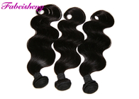 Unprocessed Virgin Brazilian Hair Extensions , Black Virgin Brazilian Wavy Hair