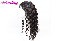 200% Density 100% Natural Cuticle Aligned Front Lace Wigs / 22 Inch Curly Human Hair Wigs
