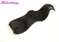 100% Virgin Human Hair Straight 4*4 Lace Closure Natural Color For Black Women