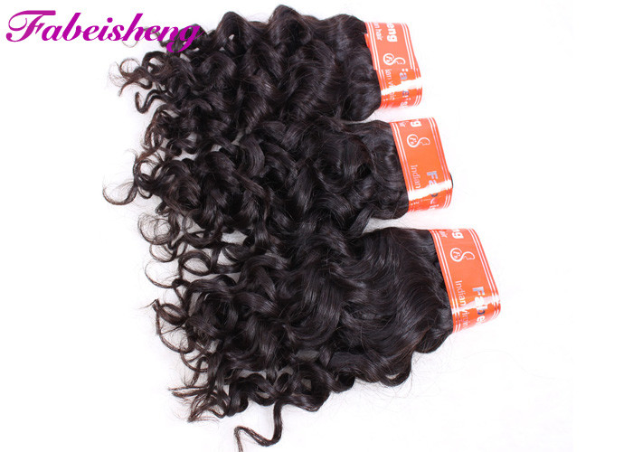 8A Black Curly Indian Virgin Remy Hair Double Drawn With Full Cuticle