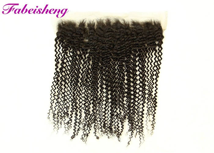 Transparent 13x6 Lace Frontal / 13x4 Lace Frontal 10-18&quot; Curly No Smell