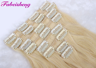 Long Clip In Hair Extensions , Brazilian Real Human Hair Extensions Clip In
