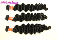 Loose Wave Virgin Indian Hair , Indian Curly Hair Extensions Tangle Free