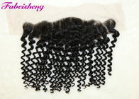 8 - 18 Inch Deep Wave Virgin Brazilian Curly Hair Lace Frontal Closure 13x4
