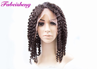 Unprocessed Yaki Front Lace Wigs Virgin Human Brazilian Hair 8A Grade