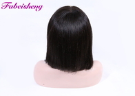 Natural Black Bob Wig Cut Brazilian Human Hair 360 Lace Wig Short Length
