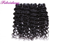 #1 / #1B Color Virgin Brazilian Hair Bundles / Italian Wave Hair Weave