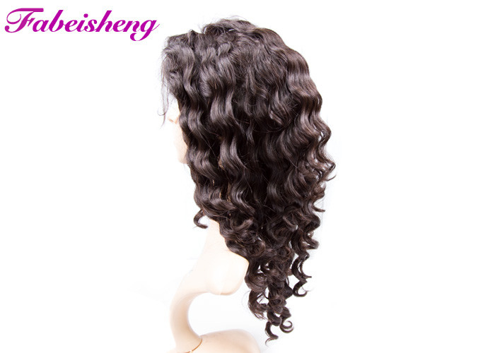 Natural Color Loose Wave Brazilian 100 Human Hair Lace Front Wigs With Baby Hair