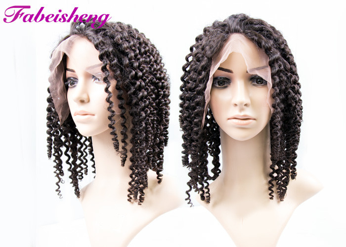Deep Curly Malaysian Virgin Human Hair Full Lace Wigs For Black Women 8A Grade