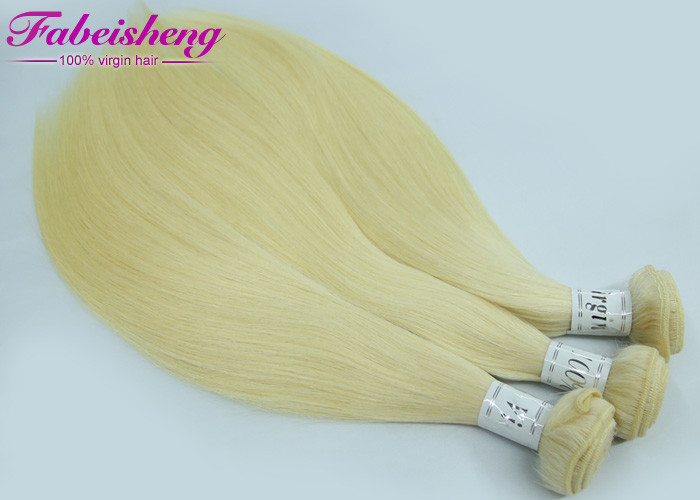 Color 613# Virgin Hair Weave Bundles / Human Hair Extensions 18 Inch